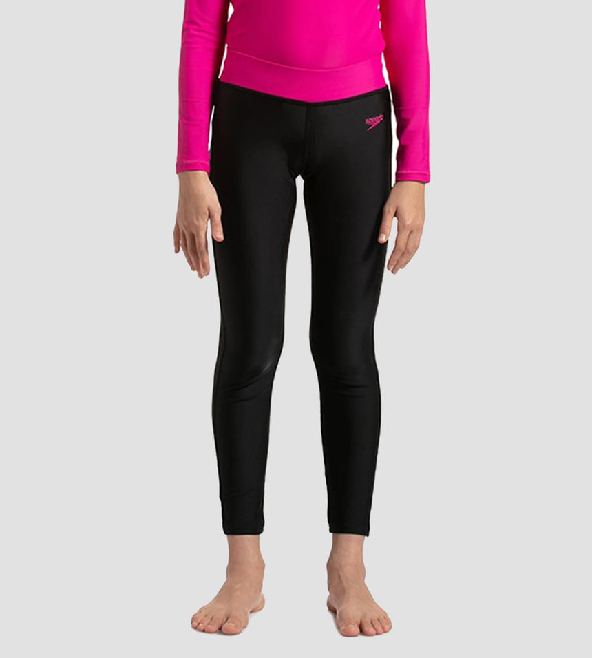 Girl's Endurance 10 Active Leggings - Black & Electric Pink