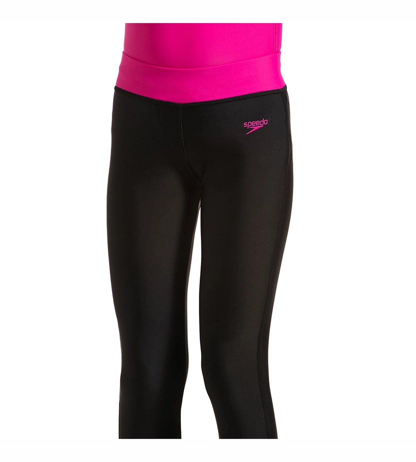 Girl's Active Legging - Black & Electric Pink_6