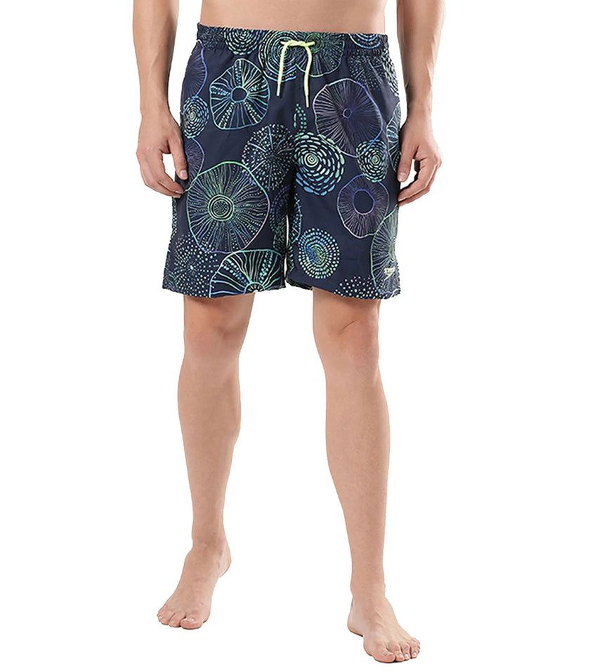 Men's Recycled Polyster Essential Redondo Allover Watershorts - True Navy & Aquarium