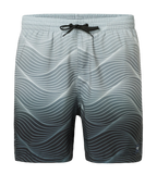 Men's 4 Way Comfort Stretch Essential Printed Watershorts With Side Pockets - Antracite & Coin Grey