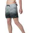 Men's 4 Way Comfort Stretch Essential Printed Watershorts With Side Pockets - Antracite & Coin Grey