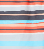 Men's 4 Way Comfort Stretch Essential Printed Watershorts With Side Pockets - Grey Lead & Tropical Coral