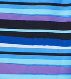 Men's 4 Way Comfort Stretch Essential Printed Watershorts With Side Pockets - Peacoat & Periwinkle Blue