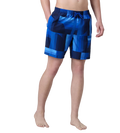 Men's 4 Way Comfort Stretch Essential Printed Watershorts With Side Pockets - Periwinkle Blue