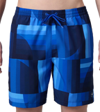 Men's 4 Way Comfort Stretch Essential Printed Watershorts With Side Pockets - Periwinkle Blue