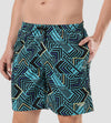 Men's Xpress Lite Essential Sport Printed Watershorts - True Navy & Aquarium
