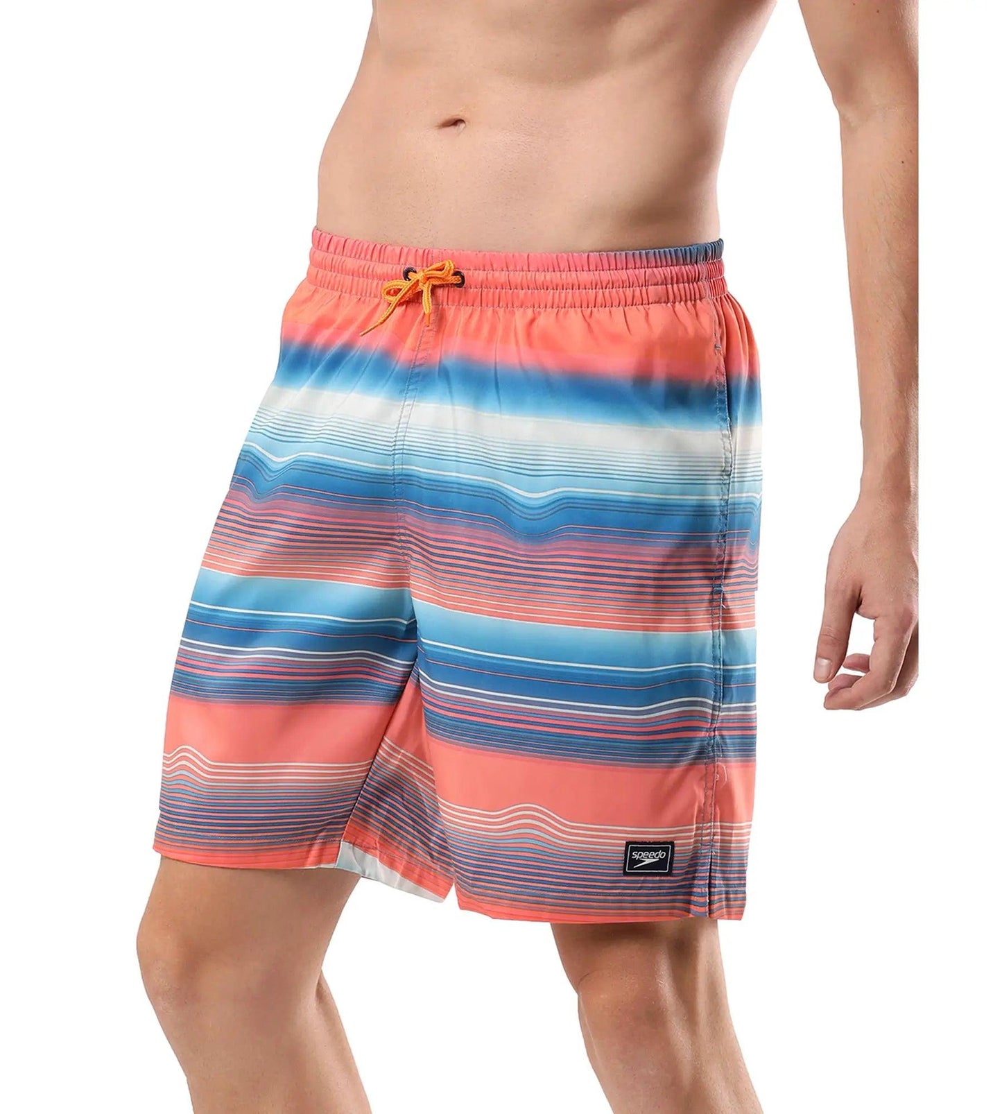 Men's Placement Leisure' Watershorts - Pumpkin Spice  &  Fandango Pink_2