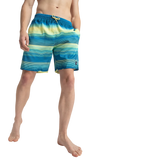 Men's Recycled Polyster Placement Printed Leisure Watershorts - Marine Blue & Pulcino