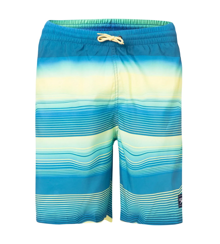Men's Recycled Polyster Placement Printed Leisure Watershorts - Marine Blue & Pulcino