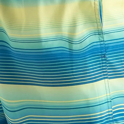 Men's Recycled Polyster Placement Printed Leisure Watershorts - Marine Blue & Pulcino