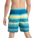 Men's Recycled Polyster Placement Printed Leisure Watershorts - Marine Blue & Pulcino