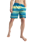 Men's Recycled Polyster Placement Printed Leisure Watershorts - Marine Blue & Pulcino