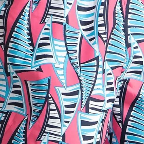 Men's Recycled Polyster Essential Printed Leisure Watershorts - Fandango Pink & Pure Blue