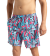 Men's Recycled Polyster Essential Printed Leisure Watershorts - Fandango Pink & Pure Blue