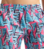 Men's Recycled Polyster Essential Printed Leisure Watershorts - Fandango Pink & Pure Blue