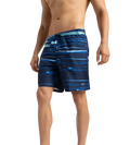 Men's Recycled Polyster Printed Leisure Watershorts - Pure Blue & Zaffre Blue