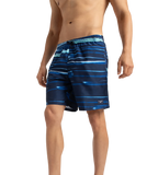 Men's Recycled Polyster Printed Leisure Watershorts - Pure Blue & Zaffre Blue