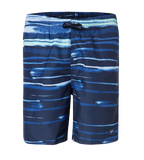 Men's Recycled Polyster Printed Leisure Watershorts - Pure Blue & Zaffre Blue
