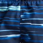 Men's Recycled Polyster Printed Leisure Watershorts - Pure Blue & Zaffre Blue