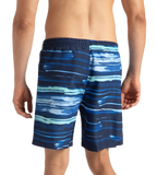 Men's Recycled Polyster Printed Leisure Watershorts - Pure Blue & Zaffre Blue