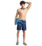 Men's Recycled Polyster Printed Leisure Watershorts - Pure Blue & Zaffre Blue