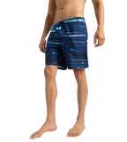 Men's Recycled Polyster Printed Leisure Watershorts - Pure Blue & Zaffre Blue