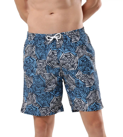 Men's Essential Printed Leisure' Watershorts - Pure Blue  &  Tranquil Blue_1