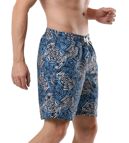 Men's Essential Printed Leisure' Watershorts - Pure Blue  &  Tranquil Blue_3