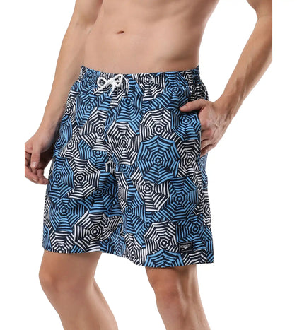 Men's Essential Printed Leisure' Watershorts - Pure Blue  &  Tranquil Blue_2