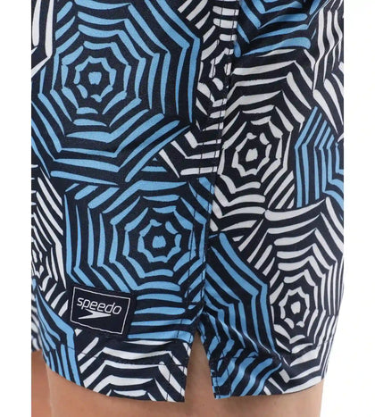 Men's Essential Printed Leisure' Watershorts - Pure Blue  &  Tranquil Blue_7