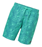 Men's 100% Polyester Essential Printed Watershorts With Side Pockets - Stellar & Turquoise