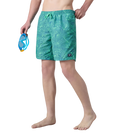 Men's 100% Polyester Essential Printed Watershorts With Side Pockets - Stellar & Turquoise