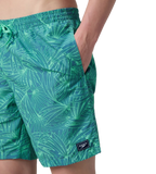 Men's 100% Polyester Essential Printed Watershorts With Side Pockets - Stellar & Turquoise