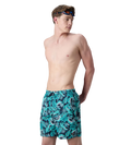 Men's 100% Polyester Essential Printed Watershorts With Side Pockets - Navy, Aquasplash & Sky