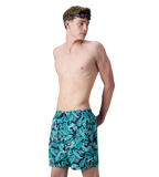 Men's 100% Polyester Essential Printed Watershorts With Side Pockets - Navy, Aquasplash & Sky