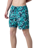 Men's 100% Polyester Essential Printed Watershorts With Side Pockets - Navy, Aquasplash & Sky
