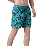 Men's 100% Polyester Essential Printed Watershorts With Side Pockets - Navy, Aquasplash & Sky