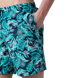 Men's 100% Polyester Essential Printed Watershorts With Side Pockets - Navy, Aquasplash & Sky