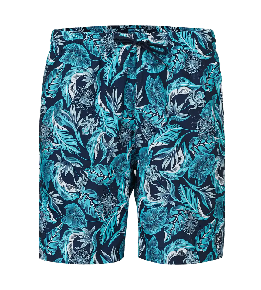 Men's 100% Polyester Essential Printed Watershorts With Side Pockets - Navy, Aquasplash & Sky