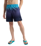 Men's 4 Way Flex Essential Printed Watershorts With Side Pockets - Peacoat, Hapuna Blue & Picton Blue