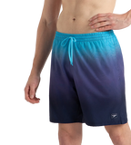 Men's 4 Way Flex Essential Printed Watershorts With Side Pockets - Peacoat, Hapuna Blue & Picton Blue