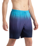 Men's 4 Way Flex Essential Printed Watershorts With Side Pockets - Peacoat, Hapuna Blue & Picton Blue
