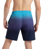 Men's 4 Way Flex Essential Printed Watershorts With Side Pockets - Peacoat, Hapuna Blue & Picton Blue
