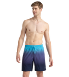 Men's 4 Way Flex Essential Printed Watershorts With Side Pockets - Peacoat, Hapuna Blue & Picton Blue