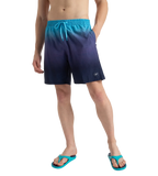 Men's 4 Way Flex Essential Printed Watershorts With Side Pockets - Peacoat, Hapuna Blue & Picton Blue