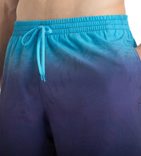 Men's 4 Way Flex Essential Printed Watershorts With Side Pockets - Peacoat, Hapuna Blue & Picton Blue