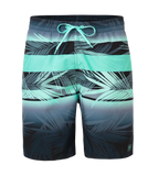 Men's 4 Way Comfort Stretch Essential Printed Watershorts With Side Pockets - Antracite & Arctic Glass