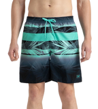 Men's 4 Way Comfort Stretch Essential Printed Watershorts With Side Pockets - Antracite & Arctic Glass