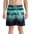Men's 4 Way Comfort Stretch Essential Printed Watershorts With Side Pockets - Antracite & Arctic Glass