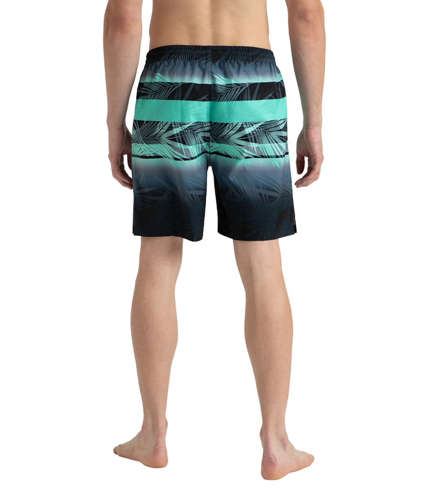 Men's 4 Way Comfort Stretch Essential Printed Watershorts With Side Pockets - Antracite & Arctic Glass